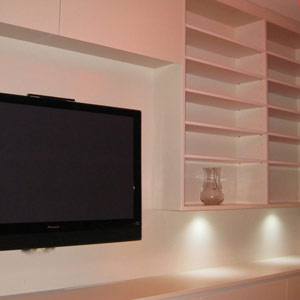 led down lights with media unit