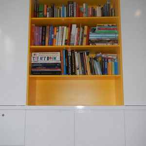 bookshelves and storage cabinetry